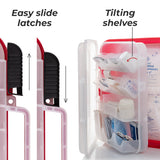 Professional 350 Piece Emergency First Aid Kit | Business & Home Medical Supplies