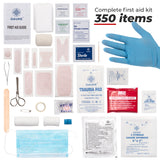 Professional 350 Piece Emergency First Aid Kit | Business & Home Medical Supplies