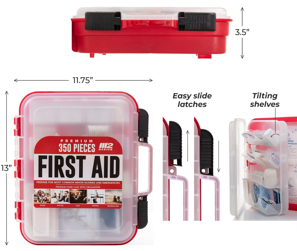 Professional 350 Piece Emergency First Aid Kit | Business & Home Medic ...