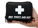 150 Piece First Aid Kit w/Compact Bag, Carabiner, Emergency Blanket