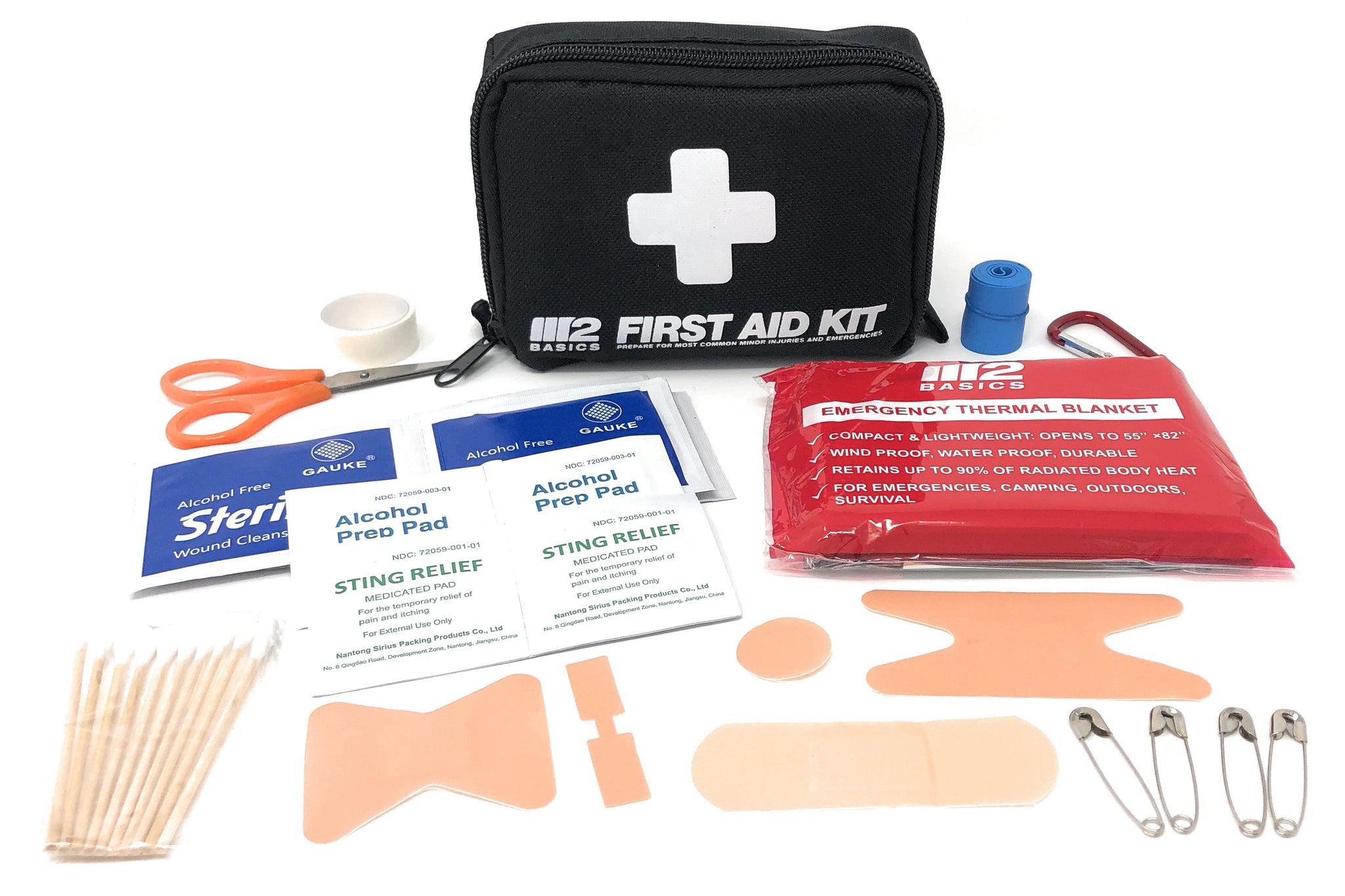 Essential Medical First Aid Kit With Adhesive - Emergency 2 Pack